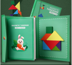 Головоломка магнитная Танграм, с магнитной книжечкой