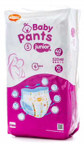 Трусики HONEST GOODS Baby Pant Junior №5 (12-17 кг), 40шт.