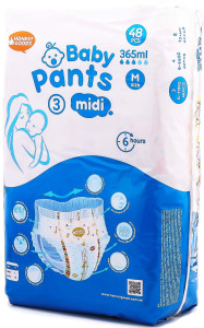 Трусики HONEST GOODS Baby Pant Midi №3 (6-11 кг), 48шт.