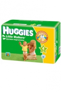 Трусики Huggies Little Walkers №4 (9-15кг) 34шт., подгузники