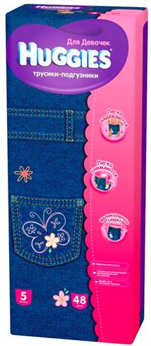 Трусики Huggies Little Walkers Girl Jeans №5 (13-17кг) 48шт., подгузники, для девочек