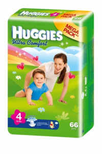 Подгузники Huggies Ultra Comfort №4 (8-14кг) 66шт.