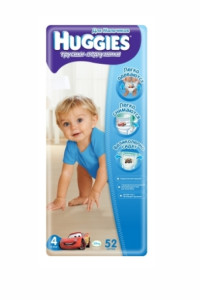 Трусики Huggies Little Walkers Boy №4 (9-14кг) 52шт., подгузники для мальчиков