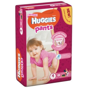 Трусики Huggies Pants для девочек №4 (9-14 кг) 36шт.