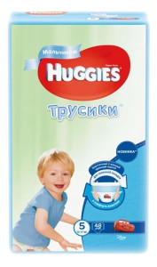 Трусики Huggies Pants для мальчиков №5 (12-17 кг), 48шт.