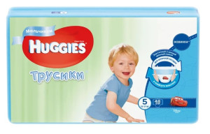 Трусики Huggies Pants для мальчиков №5 (12-17 кг), 48шт.