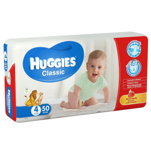 Подгузники Huggies Classic №4 (7-18 кг) 50шт.