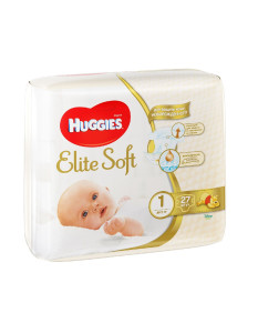 Подгузники Huggies Elite soft NewBorn №1 (2-5кг) 27шт.
