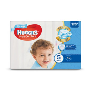 Подгузники Huggies Ultra Comfort Boy №5 (12-22кг) 42шт., для мальчиков