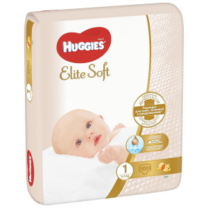 Подгузники Huggies Elite soft NewBorn №1 (3-5 кг), 100шт.