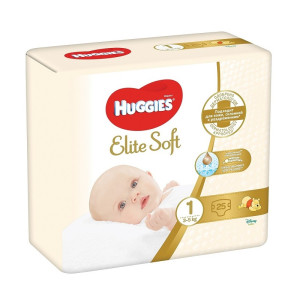 Подгузники Huggies Elite soft NewBorn №1 (3-5кг) 25шт.