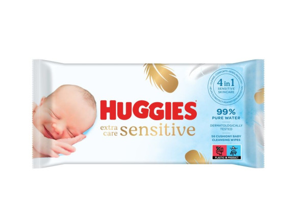 Салфетки мягкие Huggies Extra Care Sensitive, влажные, 56 шт.