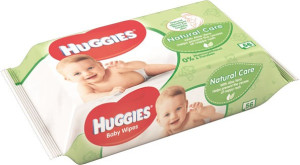 Салфетки мягкие Huggies Natural Care, влажные, очищающие, 56 шт.