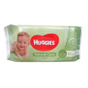 Салфетки мягкие Huggies Natural Care, влажные, очищающие, 56 шт.