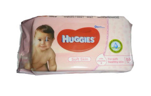 Салфетки мягкие Huggies Soft Skin, влажные, очищающие, 56 шт.