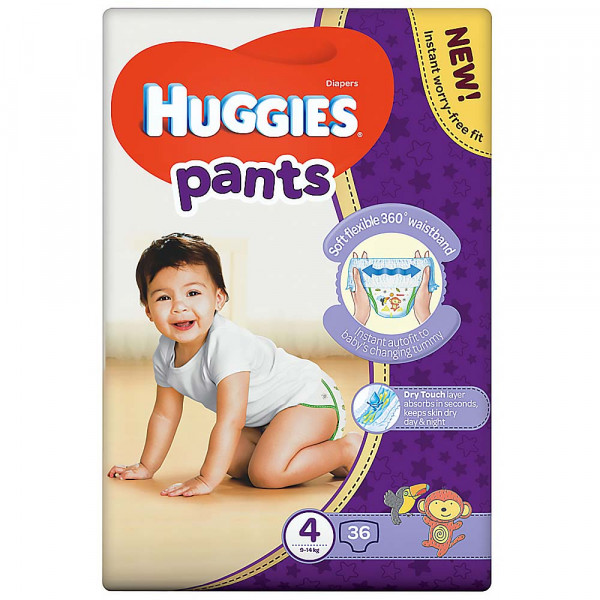 Трусики Huggies Pants, №4 (9-14 кг), 36 шт., унисекс