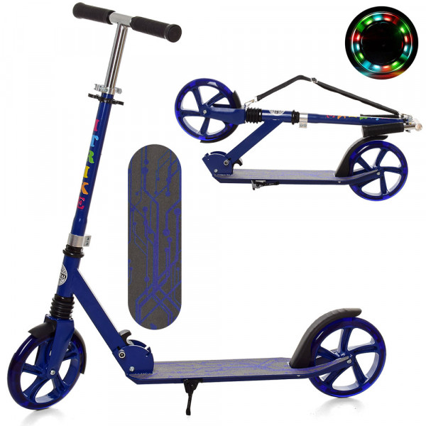 Самокат двухколесный iTrike SR 2-051-L, складной, светящиеся колеса