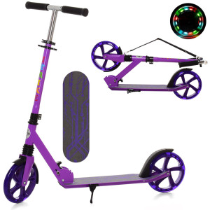 Самокат двухколесный iTrike SR 2-051-L, складной, светящиеся колеса