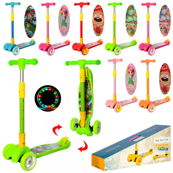 Самокат iTrike JR 3-060-11 MAXI, четырехколесный, складной