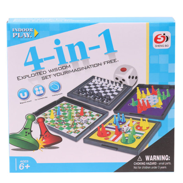 Игра настольная Essa Toys IndoorPlay, 4в1, магнитная