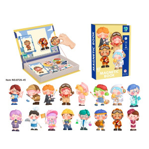 Логическая развивающая игра из дерева - Профессии, на магнитах, 65 предметов