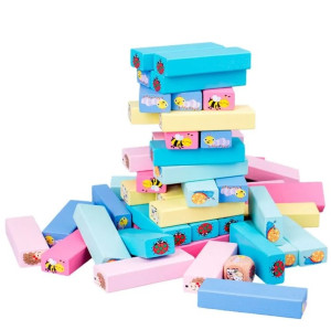 Игра настольная Дженга, Животные, дерево