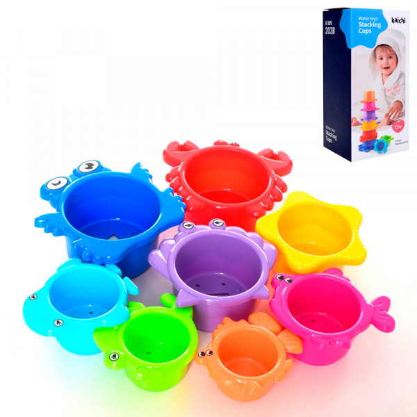 Игра для купания Kaichi K999-203B Пирамидка, 8 предметов