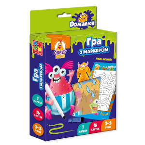 Игра с маркером Vlady toys VT5010-18 Пиши и стирай. Монстрики, 3-5 лет