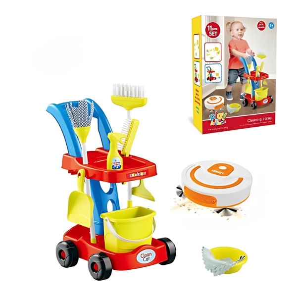 Игровой набор Essa Toys Уборочная тележка с веником