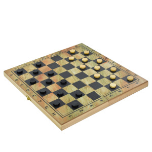 Игровой набор CHESS XQ630-3 Шахматы/шашки/нарды, деревянный, 3 в 1