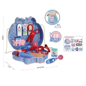 Набор доктора 688-151A 2в1, в чемодане, 18 деталей