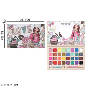 Косметика для девочки LK5109, тени/кисточки, 32 цвета