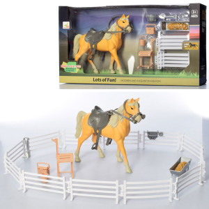 Игровой набор 336B Ферма, конь с оградой