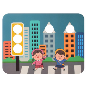 Игрушка LCD Планшет 636-49AB, 2 в 1, мозаика, карточки, фигурки, 27см