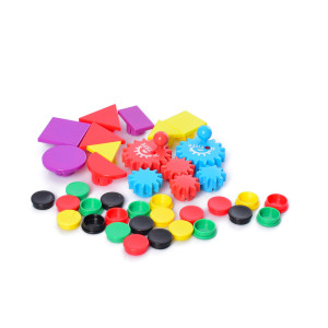 Игрушка LCD Планшет 636-49AB, 2 в 1, мозаика, карточки, фигурки, 27см