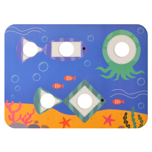 Игрушка LCD Планшет 636-49AB, 2 в 1, мозаика, карточки, фигурки, 27см