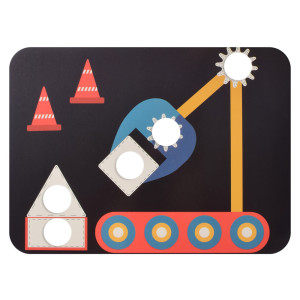 Игрушка LCD Планшет 636-49AB, 2 в 1, мозаика, карточки, фигурки, 27см