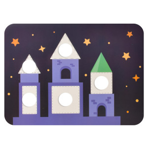 Игрушка LCD Планшет 636-49AB, 2 в 1, мозаика, карточки, фигурки, 27см