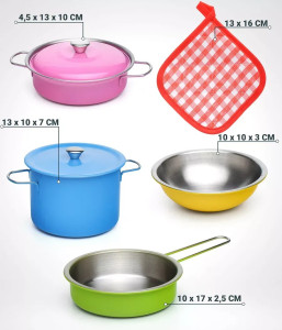 Игровой набор Посудка, металл, 11 предметов