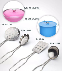 Игровой набор Посудка, металл, 11 предметов