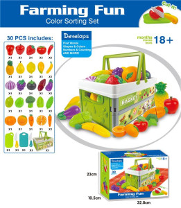 Игровой набор Овощи на липучках в корзине