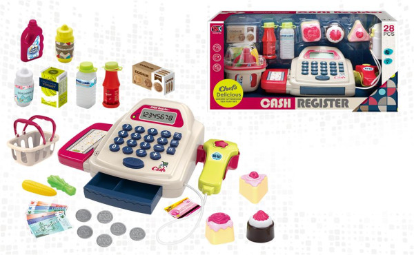 Игровой набор Cash Register Кассовый аппарат, 28 предметов