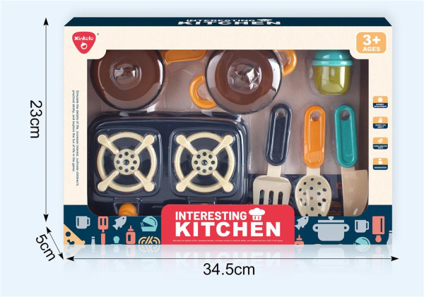Игровой набор Intresting Kitchen Плита с аксессуарами, звук/свет