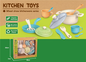 Игровой набор Kitchen Toys Посудка из биопластика, 13 предметов