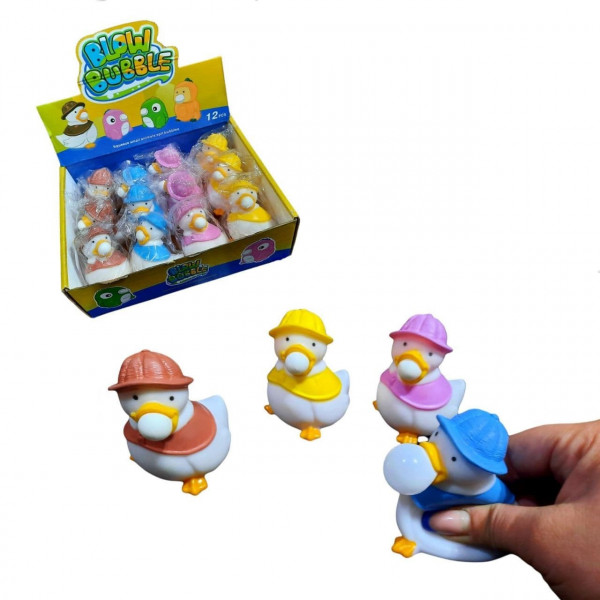 Игрушка-антистресс Blow Bubble Уточка SD001-4, выдувает пузырь