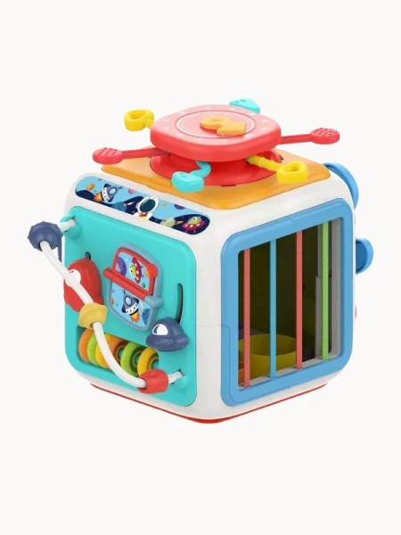 Игрушка интерактивная Huanger  Бизи-Куб, звук/свет