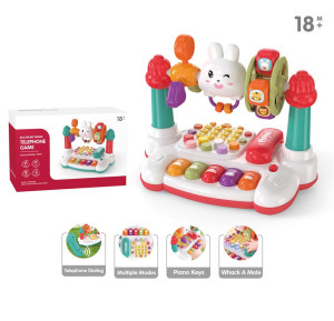 Игрушка интерактивная Sobebear Зайчик, с пианино, звук/свет