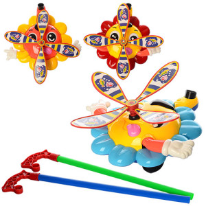 Игрушка каталка 363 Цветочек, с ручкой
