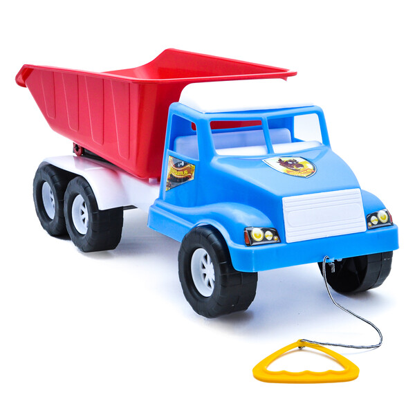 Игрушка каталка Maximus MX5008 Волант Самосвал, с веревочкой, 57х22х23см