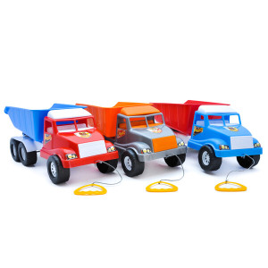 Игрушка каталка Maximus MX5008 Волант Самосвал, с веревочкой, 57х22х23см